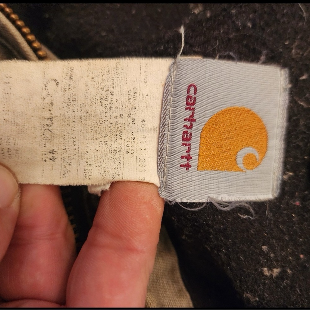 Vtg y2k Carhartt Thermal-Lines Hooded Active Jacket Chestnut J25 CHT Men’s 2XLT - Picture 12 of 12